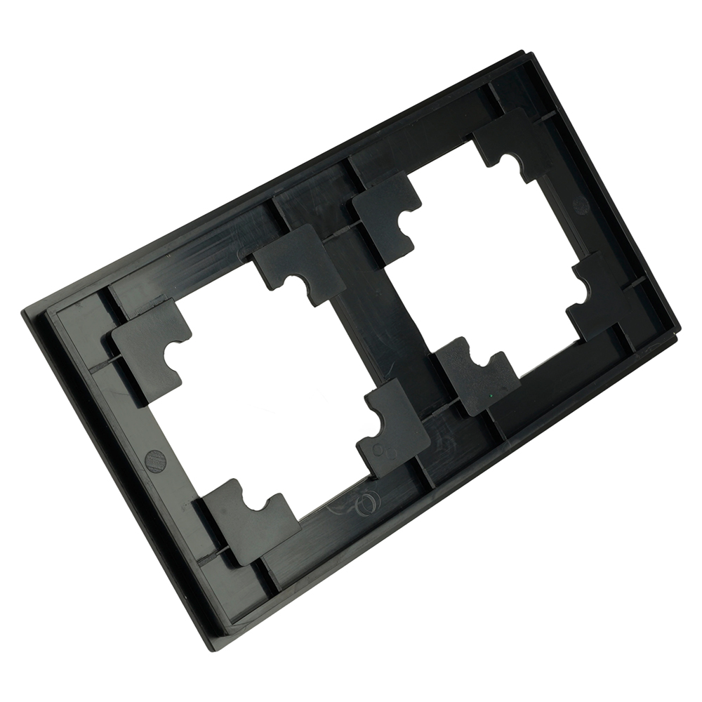 Рамка 2-местная, металл, STEKKER MFR00-7002-05, серия Катрин, черный