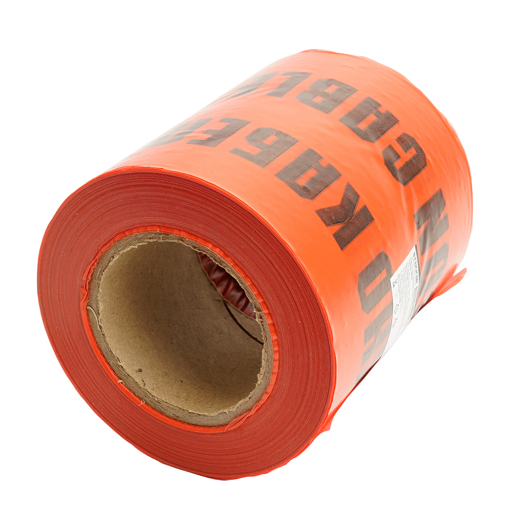 Лента сигнальная, 100 п.м.*150 мм*100 мкм, STEKKER красный/черный INTP10-150-100