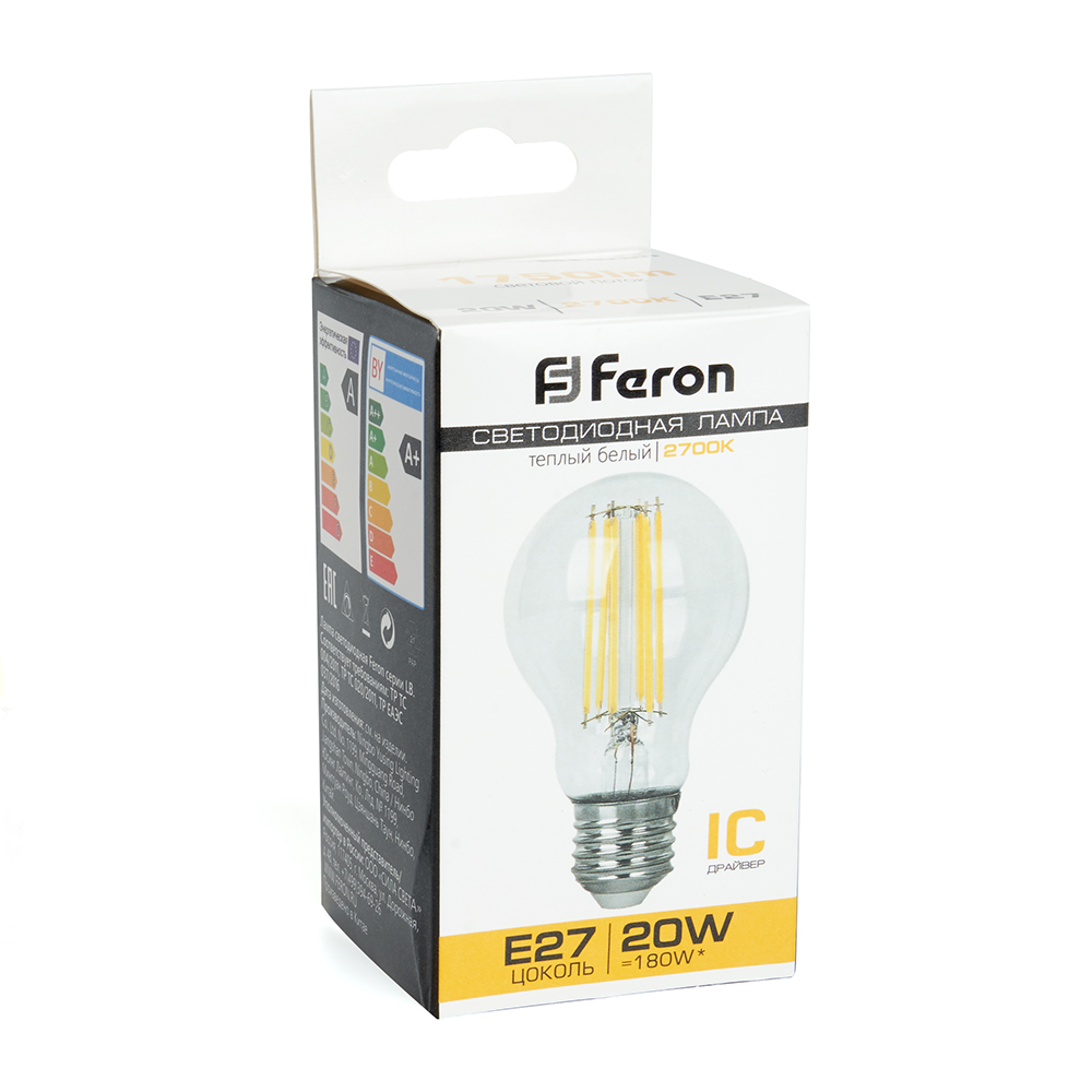 Лампа светодиодная Feron LB-620 Шар E27 20W 2700K Лампа светодиодная Feron LB-620 Шар E27 20W 2700K
