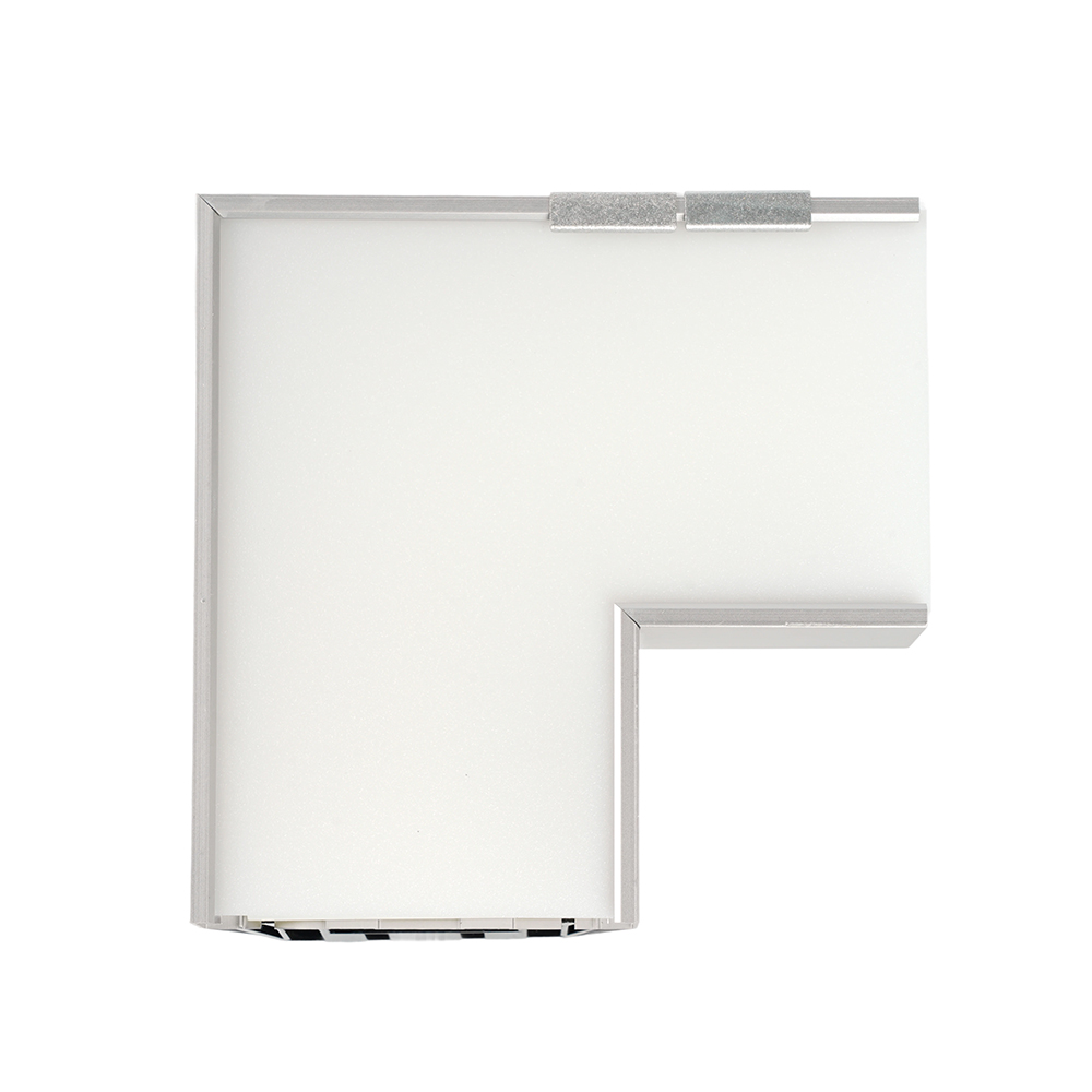 Светильник коннектор Feron AL4036L 4W 440Lm 3000К-4000К-6400K, L-образный, с ручным переключением режимов, серебро, 115*115*70мм возмож. соедин. в линию, серия RetailRay