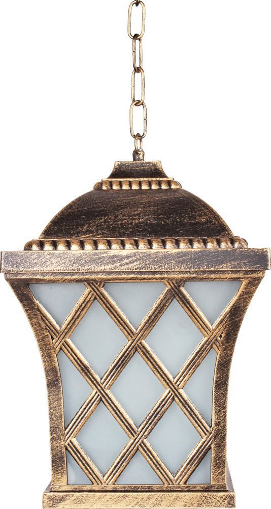 Светильник садово-парковый Feron PL4064 четырехгранный на цепочке 100W E27 230V, черное золото