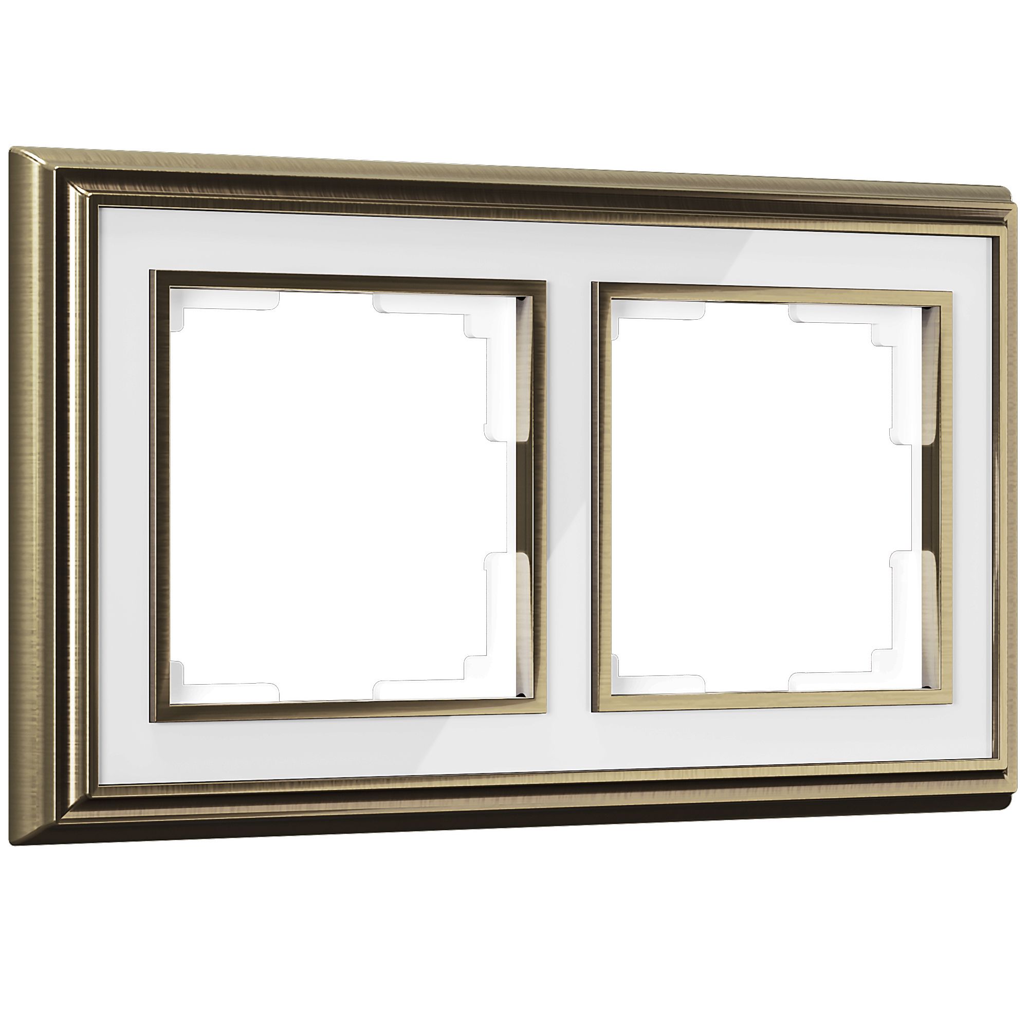 Рамка на 2 поста Werkel Palacio (бронза/белый) WL17-Frame-02