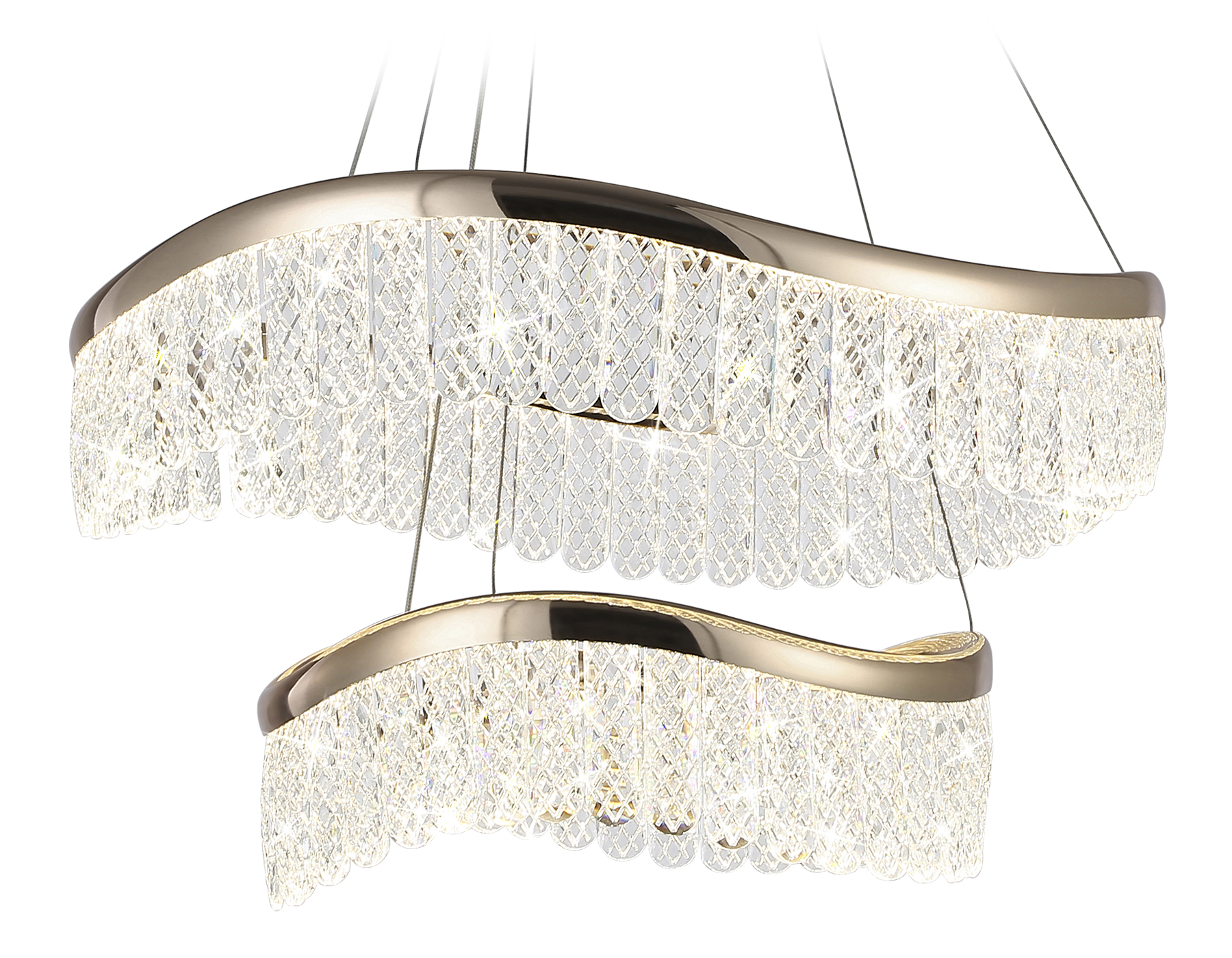 Подвесной LED светильник TR49728/2 GD золото 68W 3000K/4200K/6400K D600*1010 (Без ПДУ)