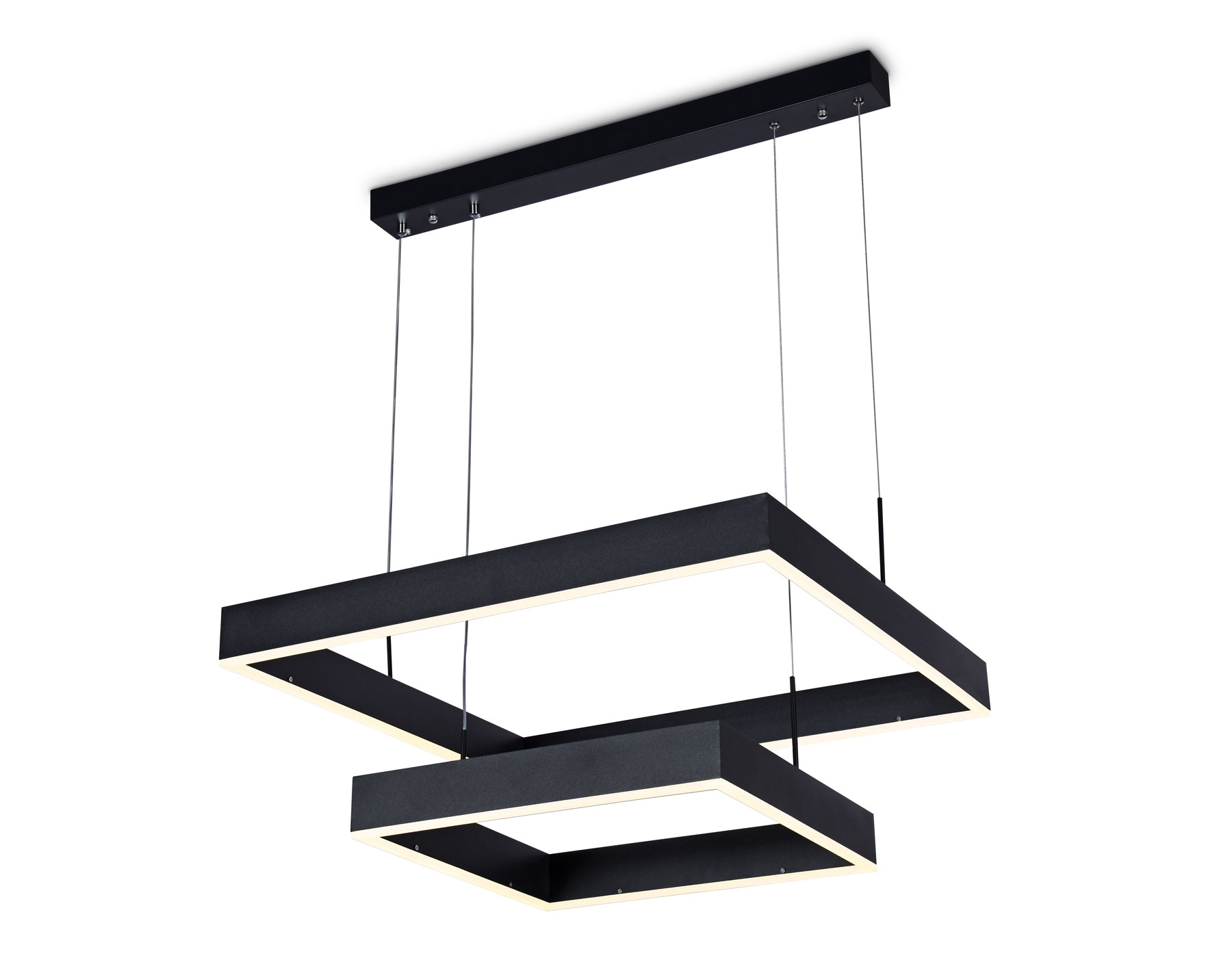 Подвесной светильник Ambrella FA6633/2 BK черный 108W 600*600*720 (ПДУ РАДИО 2.4G)