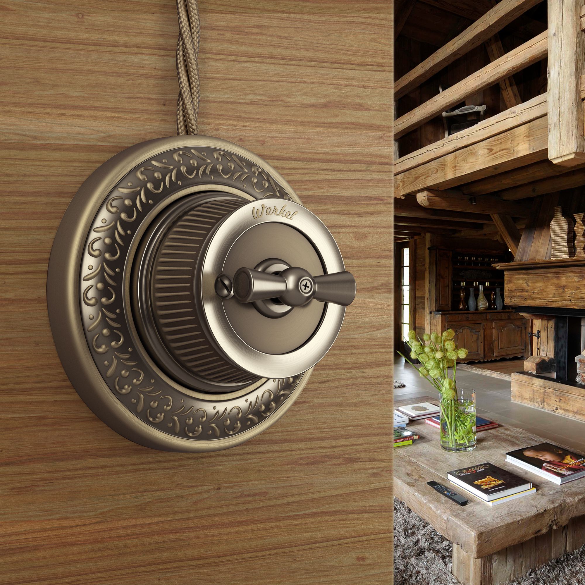 Рамка на 1 пост Werkel Antik Runda (бронза) WL70-frame-01