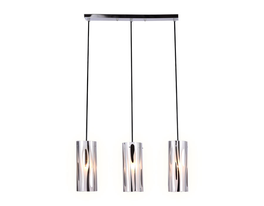 Подвесной светильник со сменной лампой Ambrella TR3590/3 CH/SM хром/дымчатый E27/3 max 40W 530*100*900