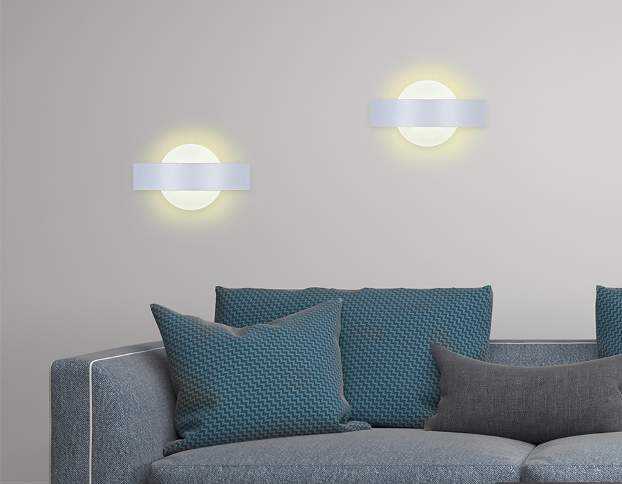 Настенный светильник Ambrella Sota FW201 WH/S 9W 4200K белый/песок