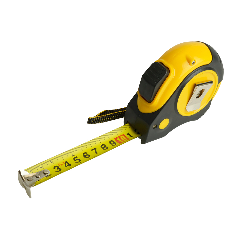 Рулетка, 10 м х 25 мм, прорезиненное покрытие, II класс точности, автостоп MTS-710-R