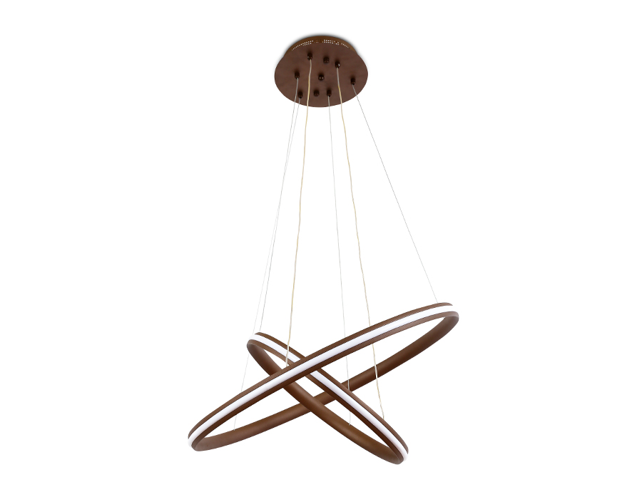 Подвесной светодиодный светильник с пультом Ambrella FL406 CF кофе 84W D600*1100 (ПДУ РАДИО 2.4)