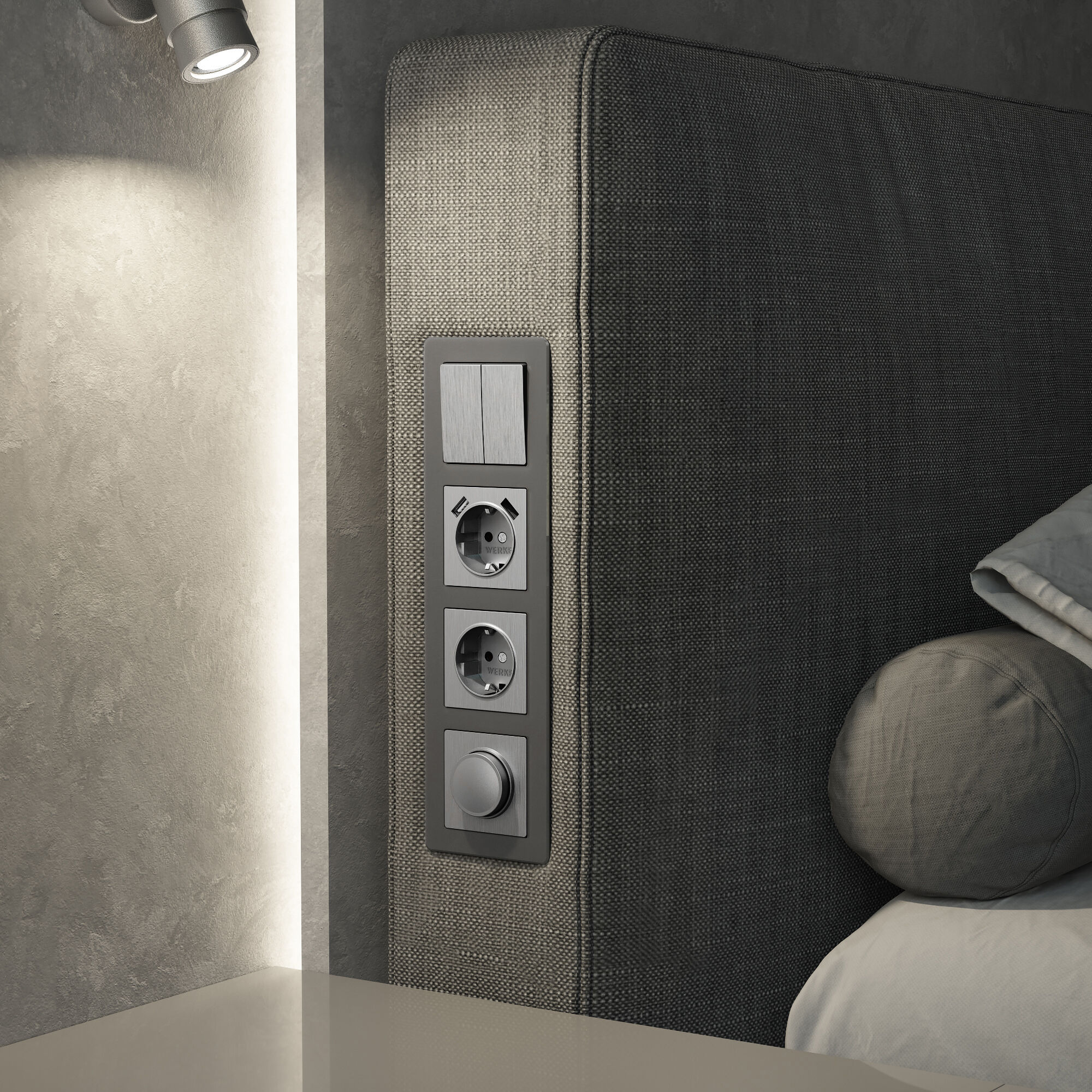 Рамка на 4 поста Werkel Acrylic  (графит) W0042704