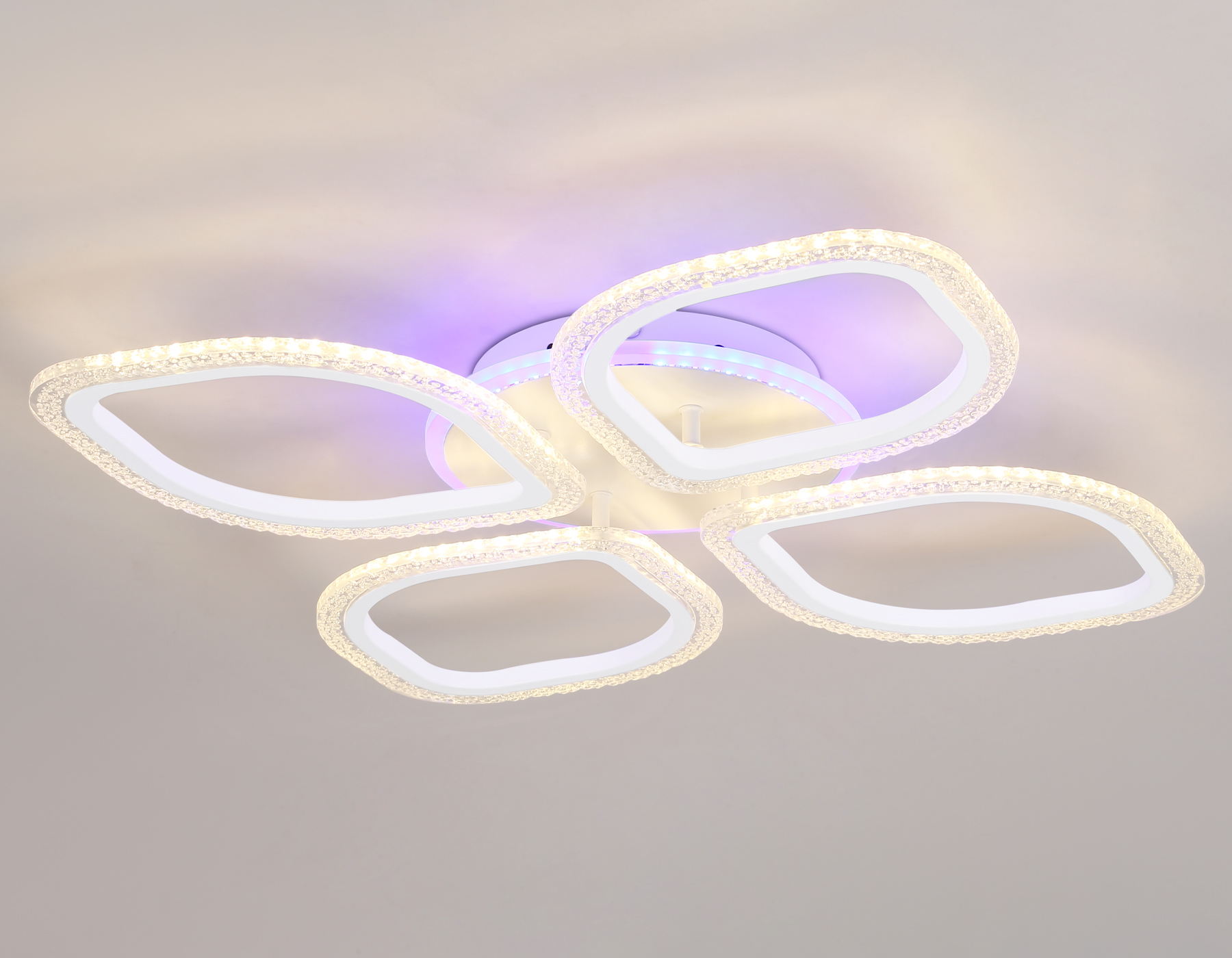 Потолочный LED светильник FA4501/4 WH белый 75W 3000K+BL/4200K+PU/3000K+6400K 500*500*75 (ПДУ ИК)