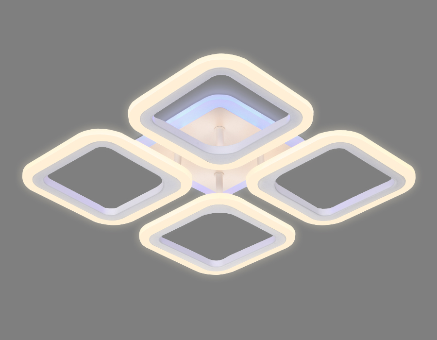 Потолочный светодиодный светильник Ambrella с пультом FA441 белый 72W 520*520*80