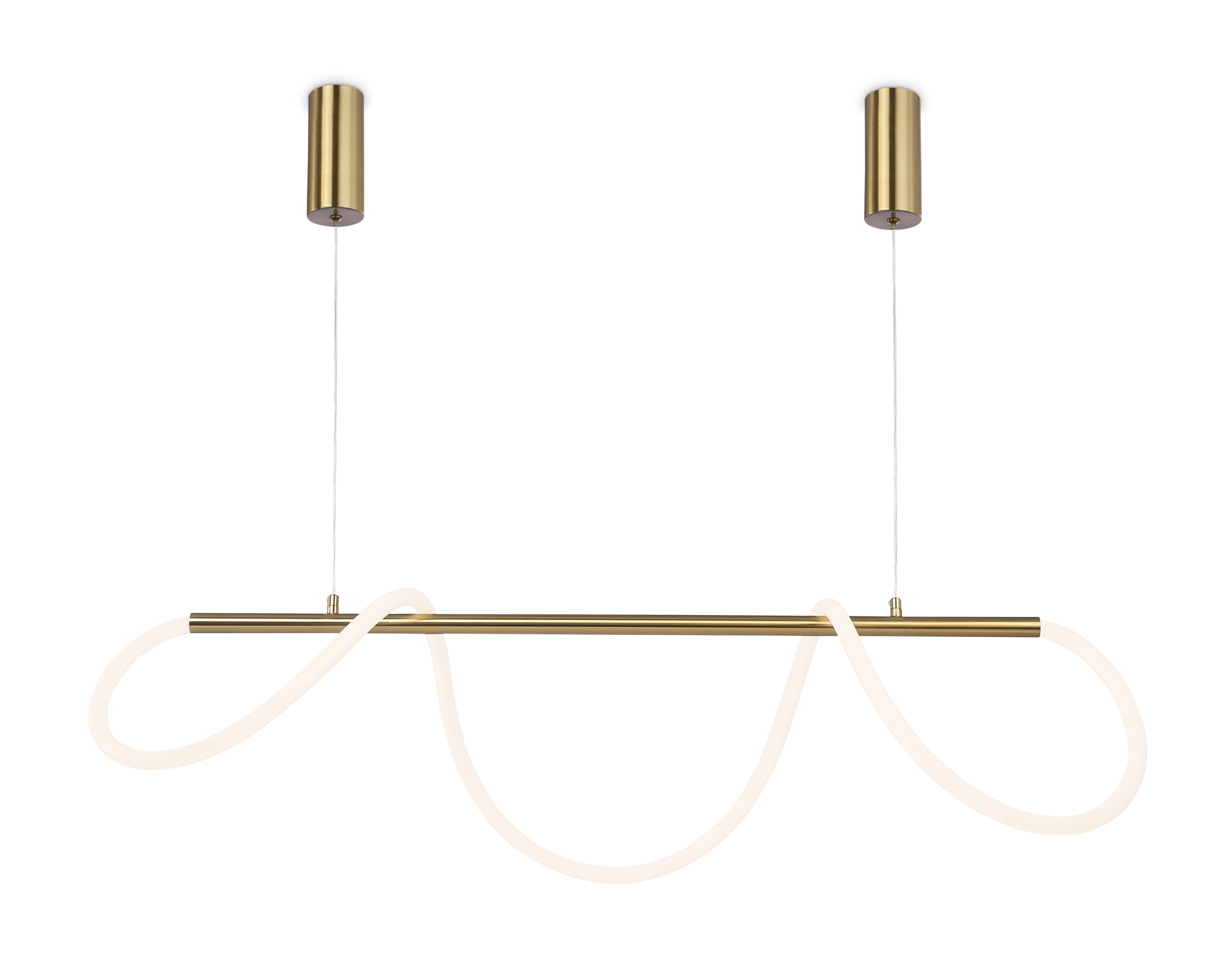 Подвесной светильник Ambrella FL10535 BS латунь 3000K/4200K/6400K 53W 1000*24*1200 (ПДУ РАДИО 2.4G)