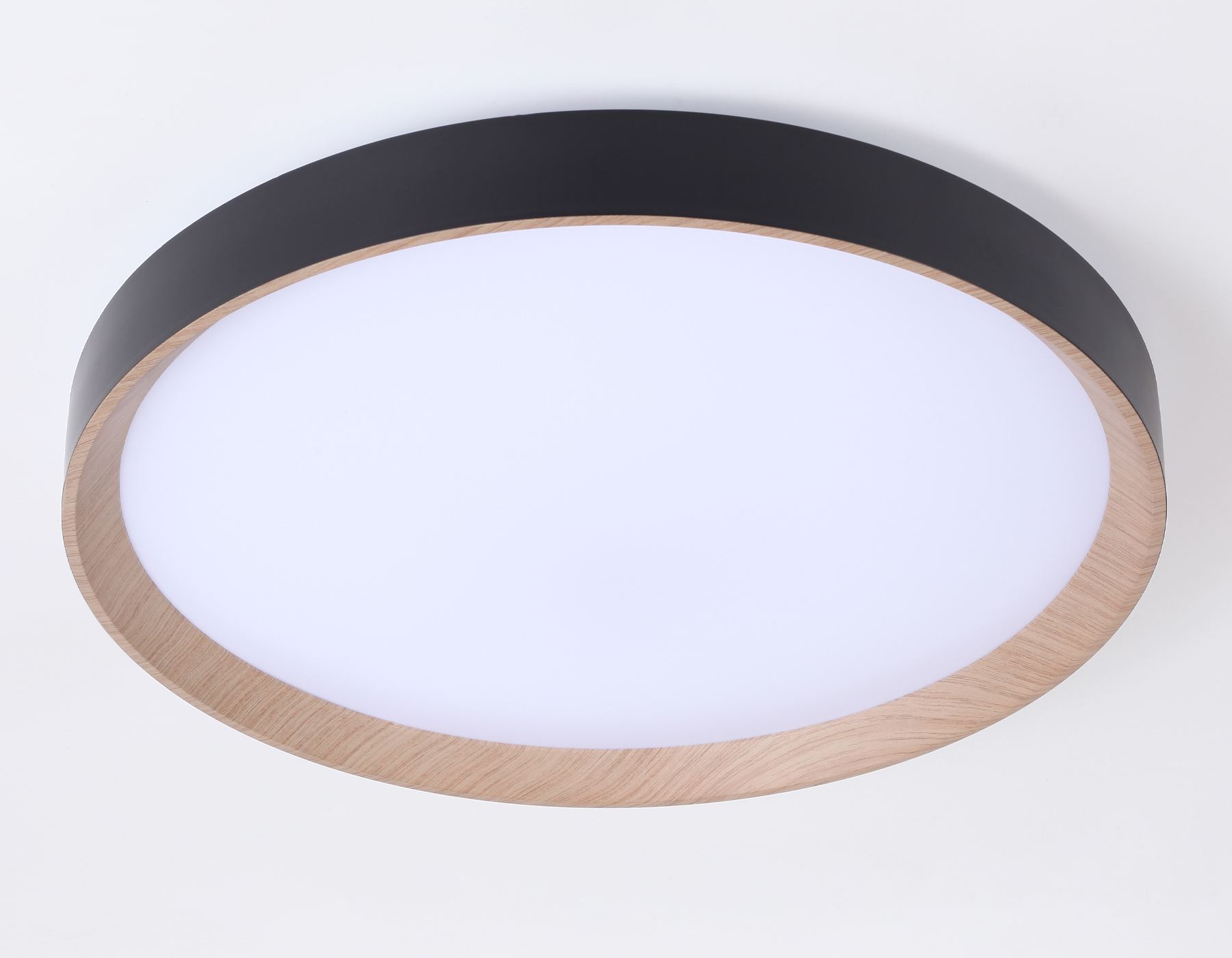 Потолочный светильник Ambrella FZ1326 BK/LWD черный/светлое дерево IP20 60W D490*80 (ПДУ ИК)