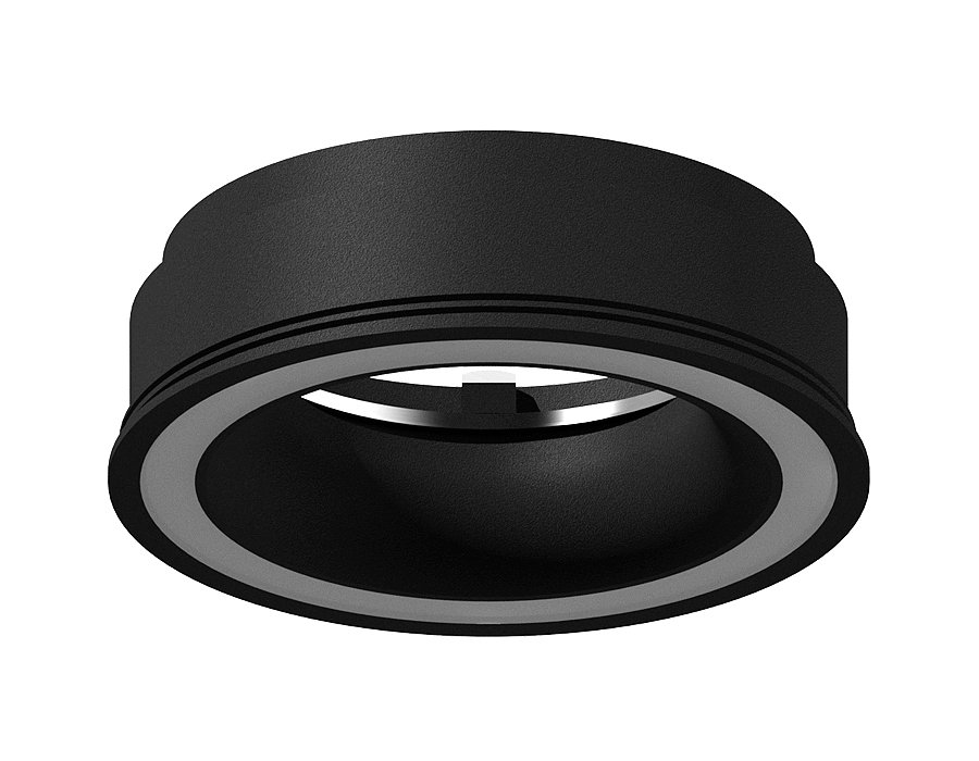 Насадка передняя для корпуса светильника Ambrella N7111 SBK черный песок D70*H28mm Out1mm MR16