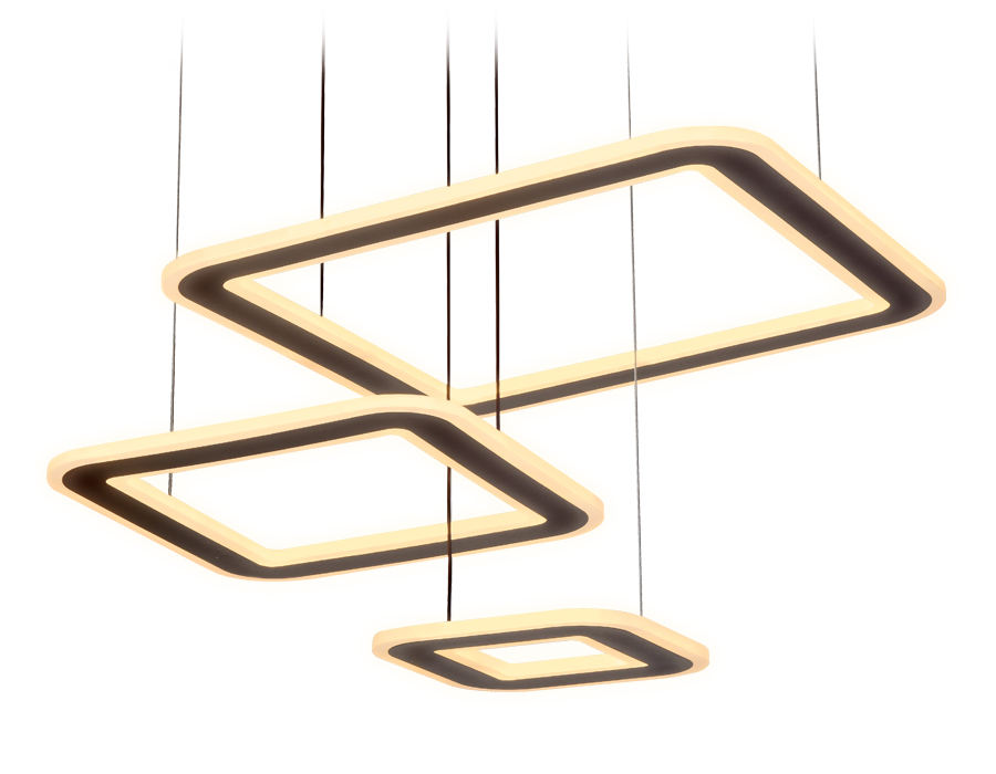 Подвесной светодиодный светильник Ambrella с пультом FA433 кофе 192W 630*470*590