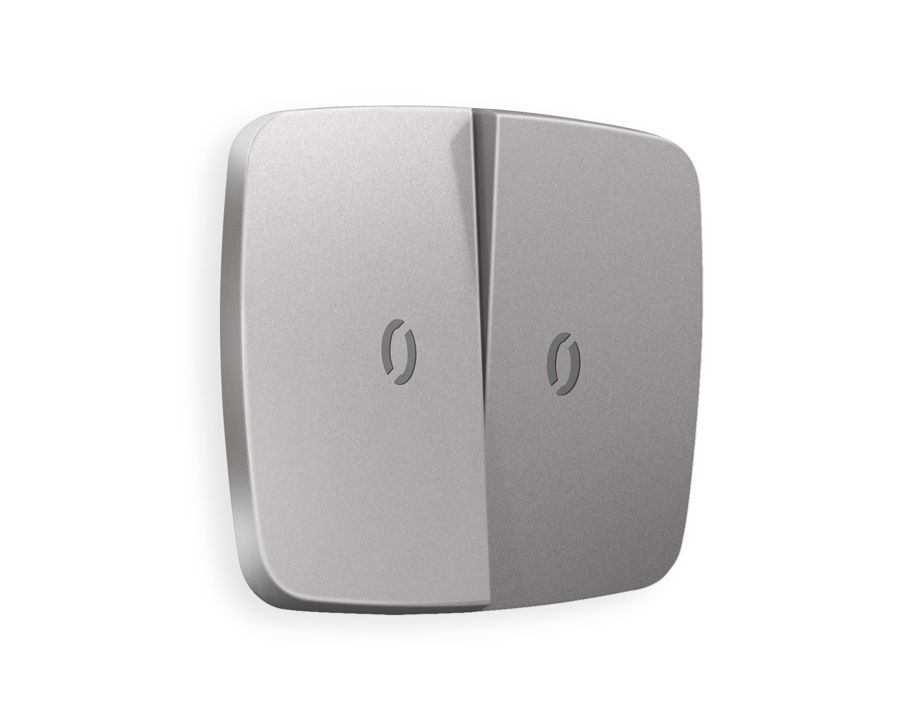 OP5040 Лицевая панель OMEGA (Сталь матовый) для 2-кл выключателей с подсветкой QUANT