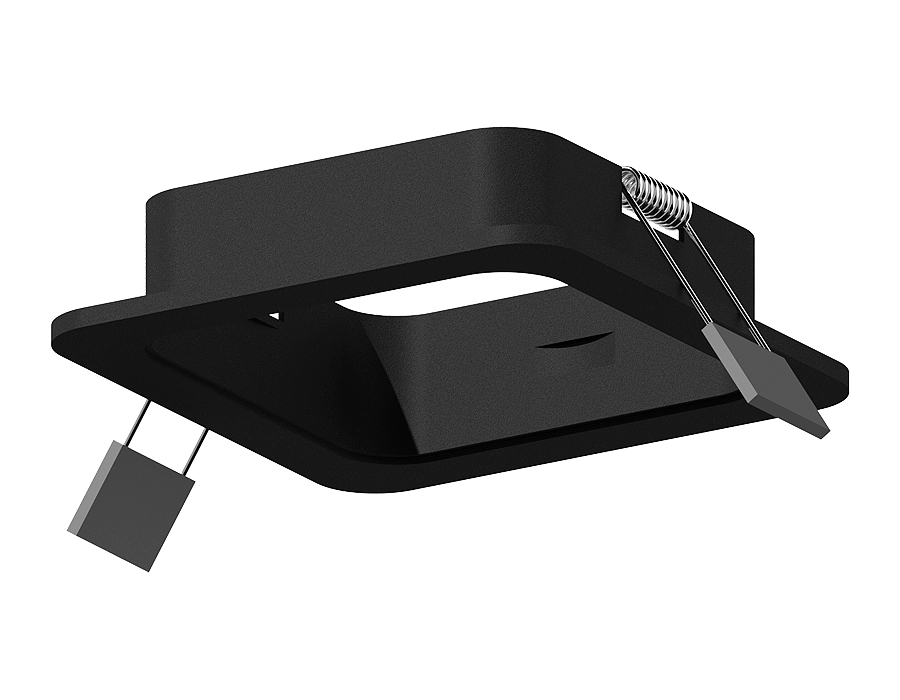 Корпус светильника встраиваемый Ambrella C7902 SBK черный песок 90*90*H32mm MR16 GU5.3 для насадок 70*70mm