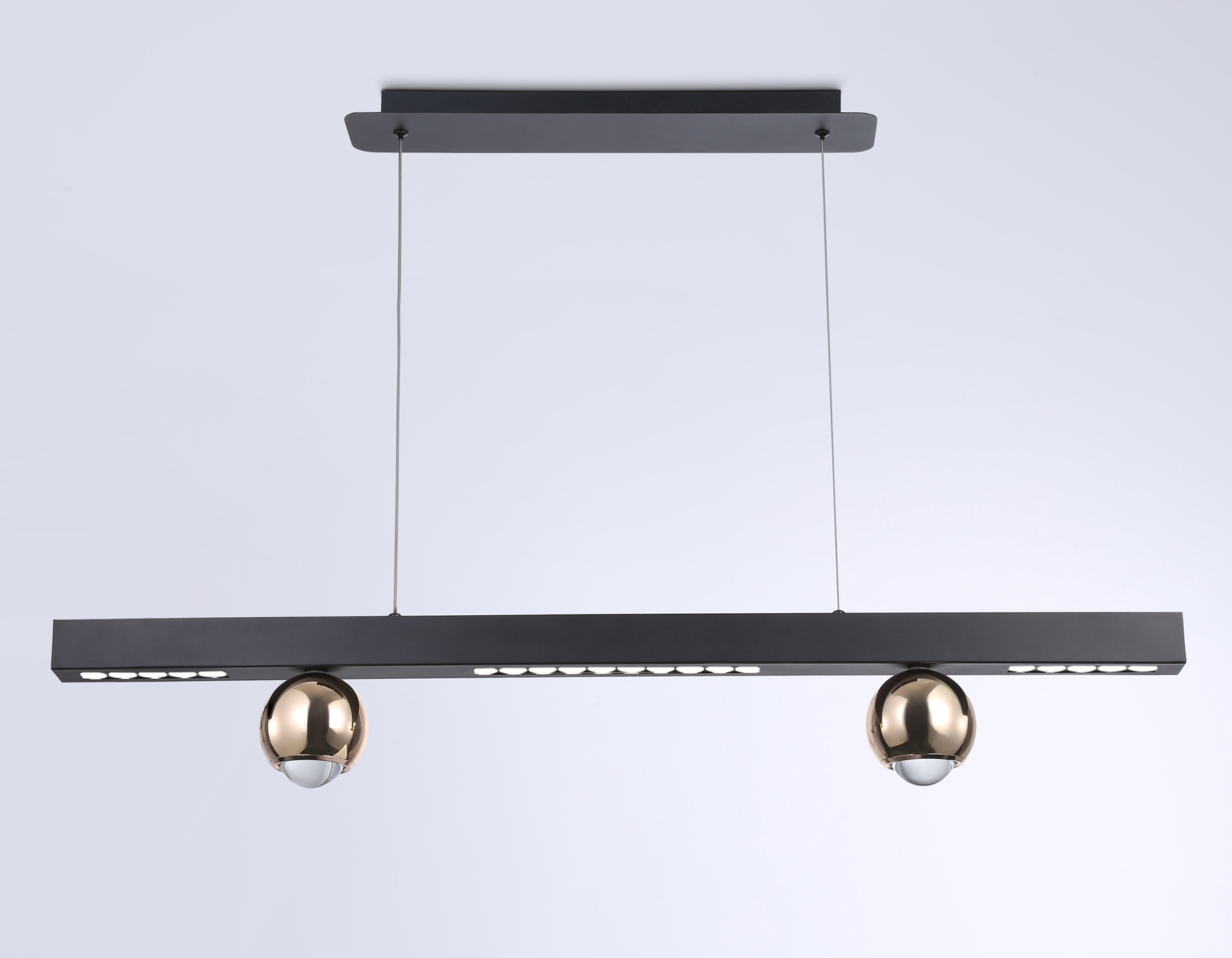 Подвесной светильник Ambrella FL5956 BK/GD черный/золото 4200K 18W 1000*70*1200 (Без ПДУ)