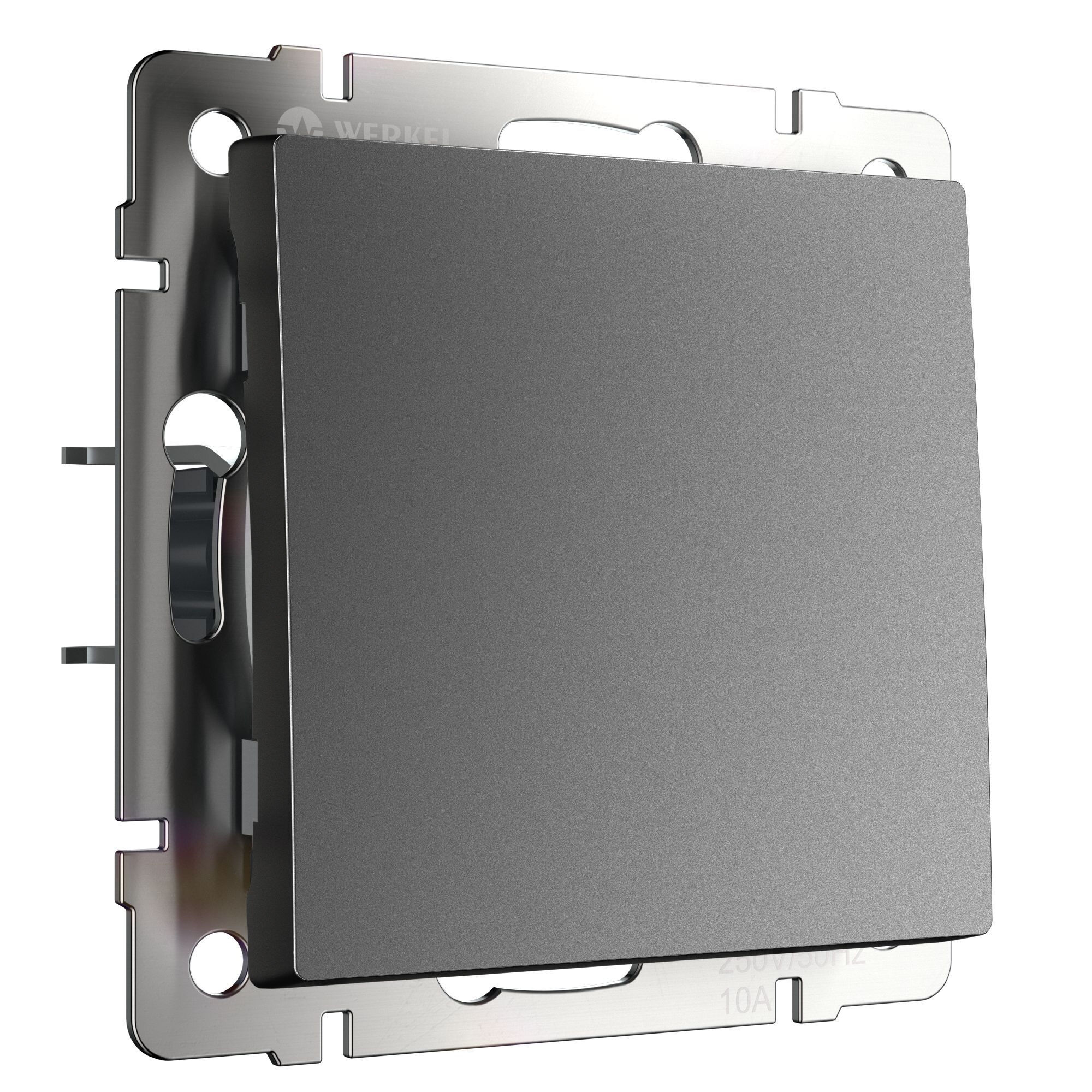 Выключатель одноклавишный проходной Werkel (графит матовый) W1112064