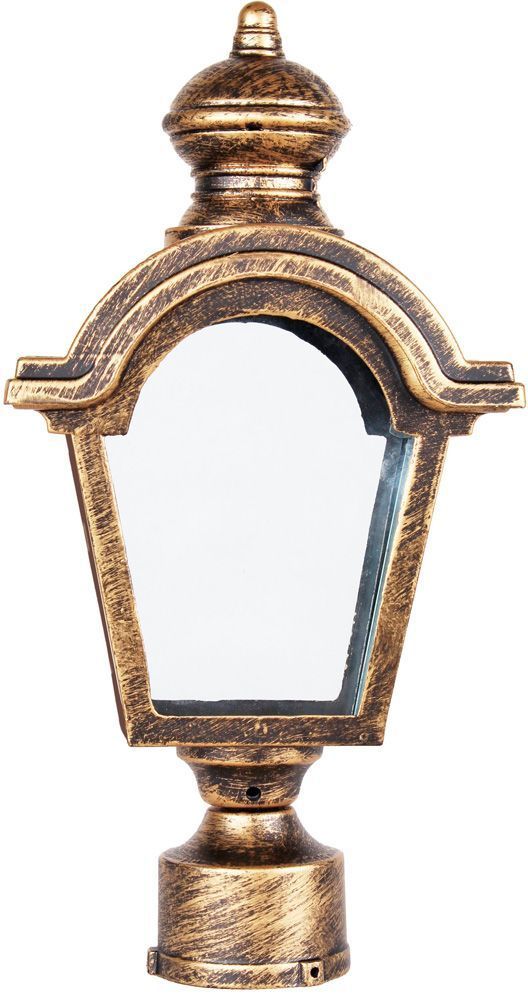 Светильник садово-парковый Feron PL4015 четырехгранный на столб 60W E27 230V, черное золото