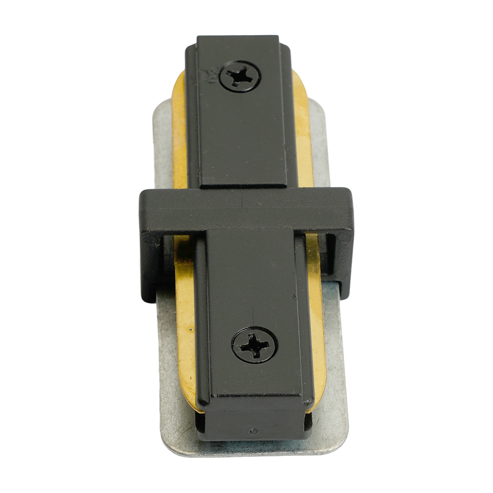 Коннектор прямой однофазный для шинопровода, черный, LD1020