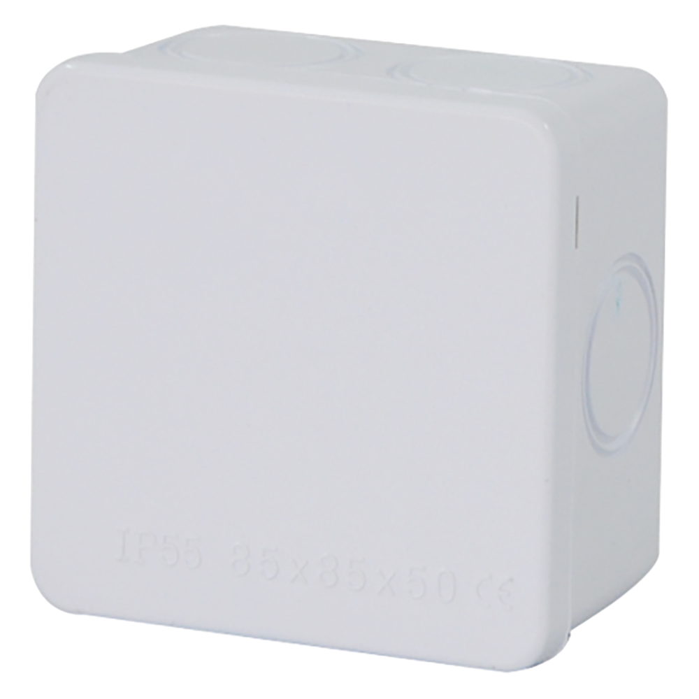 Коробка разветвительная STEKKER EBX31-01-65, 85*85*50 мм, 7 выбивных отверстий, IP65, светло-серая