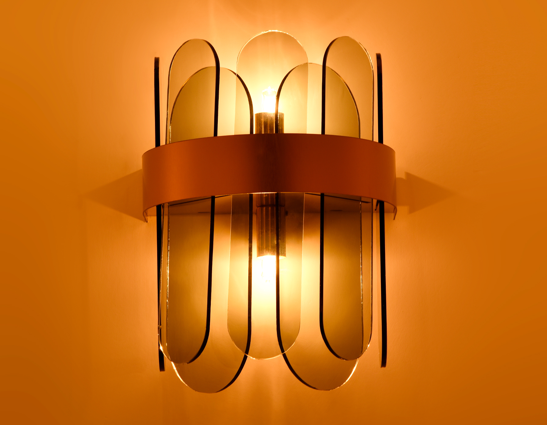 Настенный светильник с хрусталем Ambrella TR5348/2 GD/SM золото/дымчатый G9/2 max 40W 270*200*140