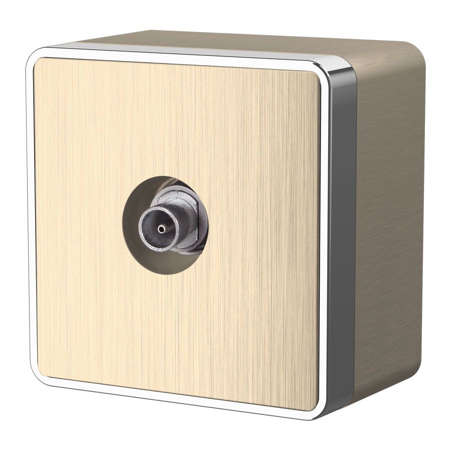 ТВ-розетка оконечная Werkel Gallant (шампань рифленый) WL15-21-01