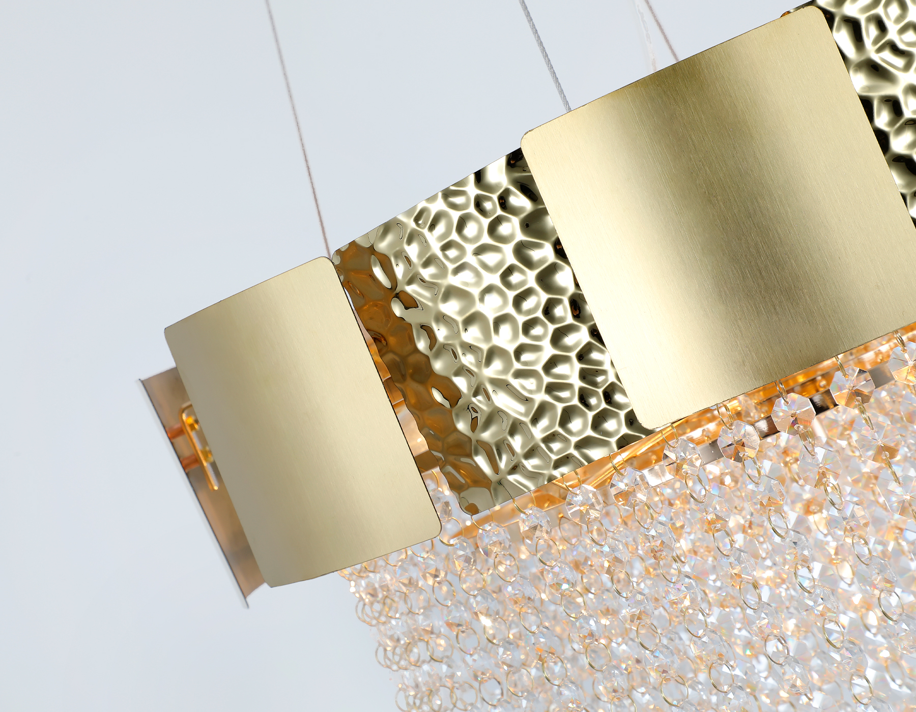 Подвесная хрустальная люстра Ambrella TR5245/7 GD/CL золото/прозрачный E14/7 max 40W D500*630