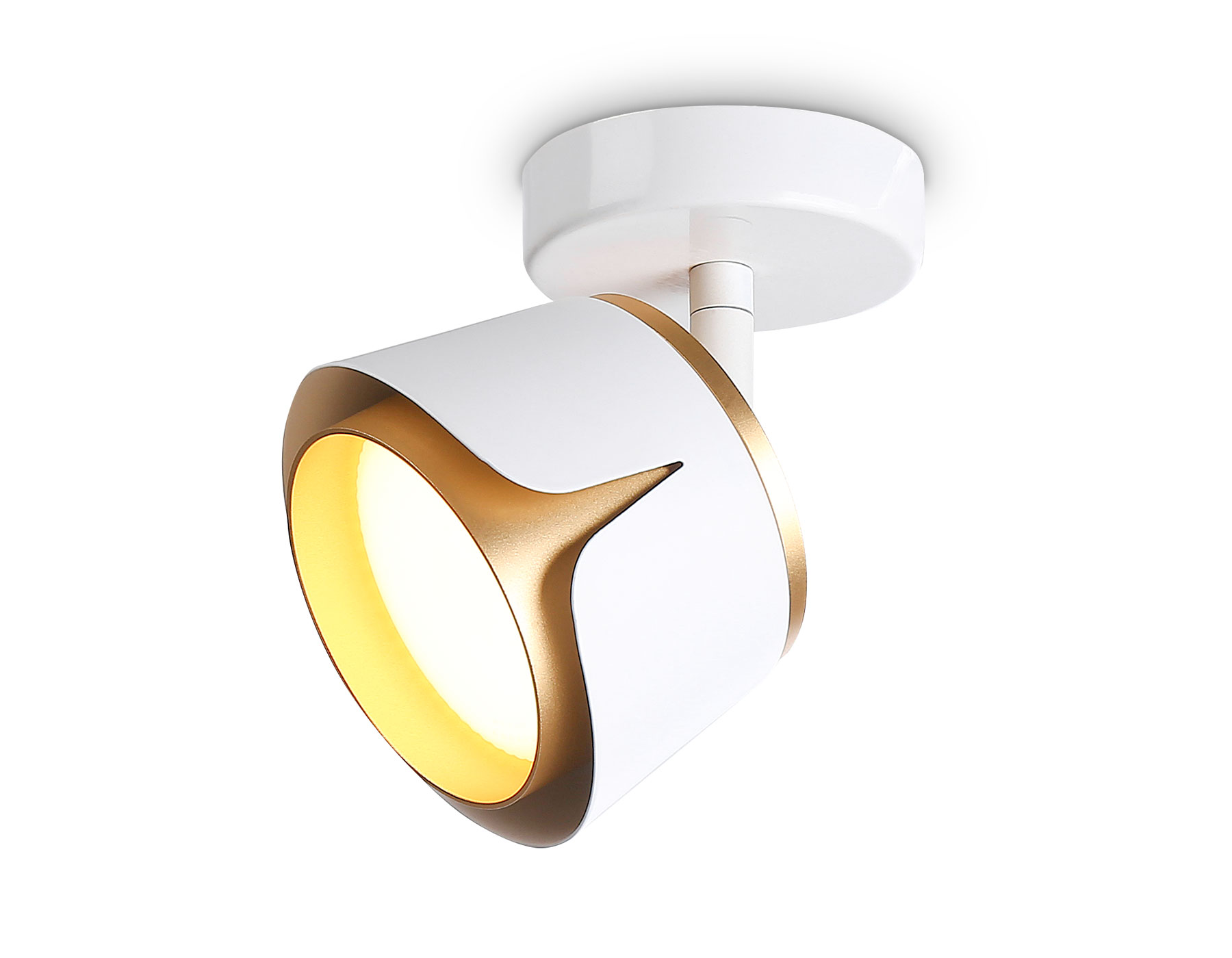 Накладной поворотный спот Ambrella TN71224 WH/GD белый/золото GX53 D100*147