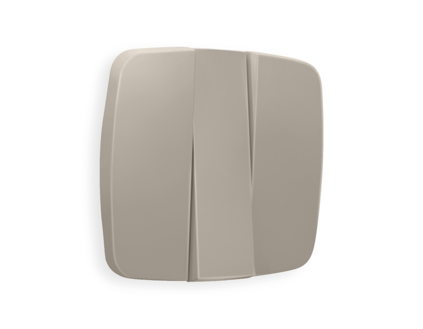 OP3650 Лицевая панель OMEGA (Серо-бежевый матовый) для 3-кл выключателей QUANT