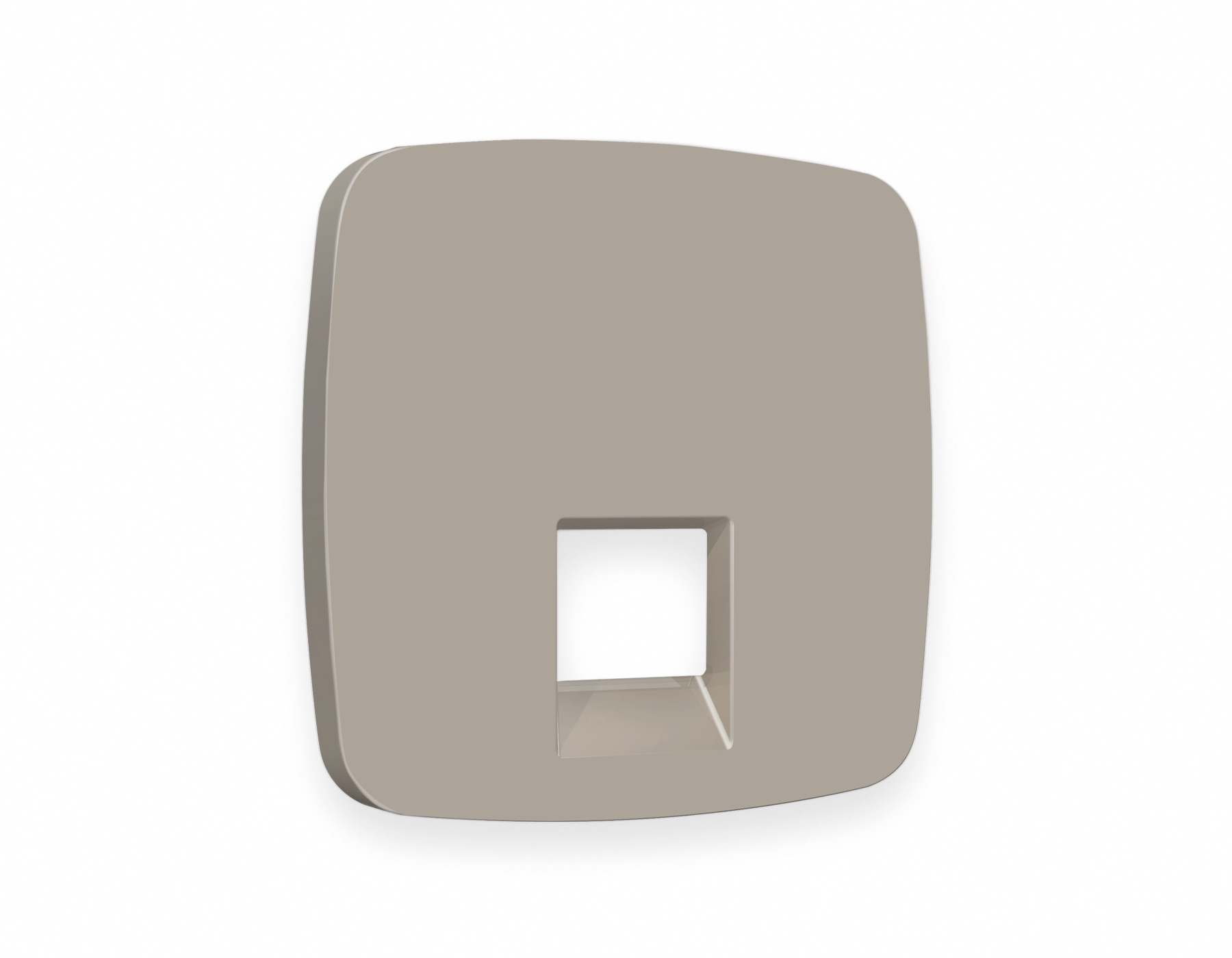 OP3720 Лицевая панель OMEGA (Серо-бежевый матовый) для компьютерной/телефонной розетки RJ-45/RJ-11 QUANT