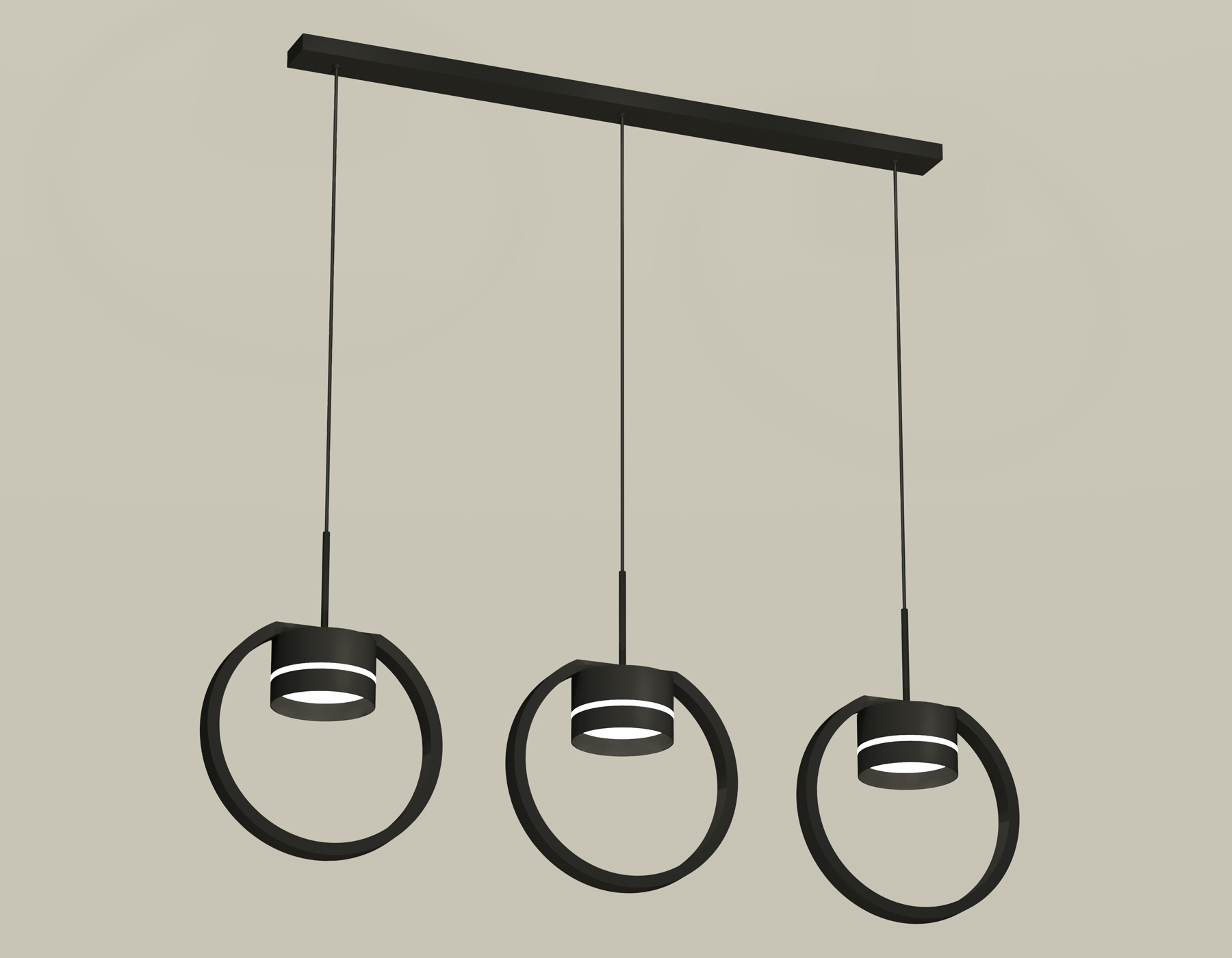 Подвесной светильтник Ambrella XB9107152/3 SBK/FR черный песок/белый матовый GX53 (C9107, N8462)