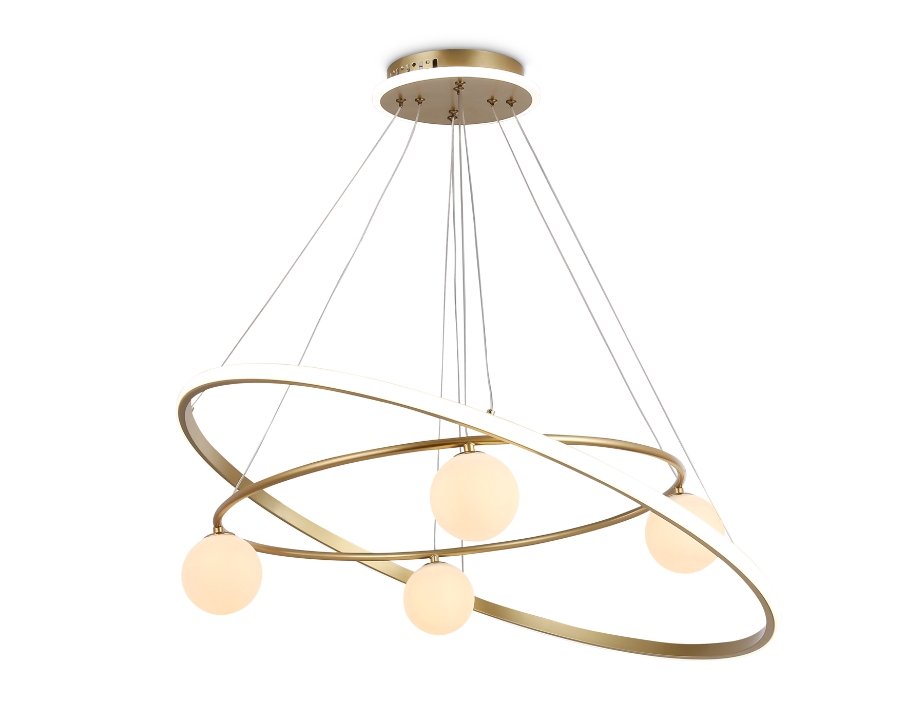 FL66328/1+4 GD золото 92W 3000K-6400K+G9/4 D800/600*1200 (ПДУ ИК)