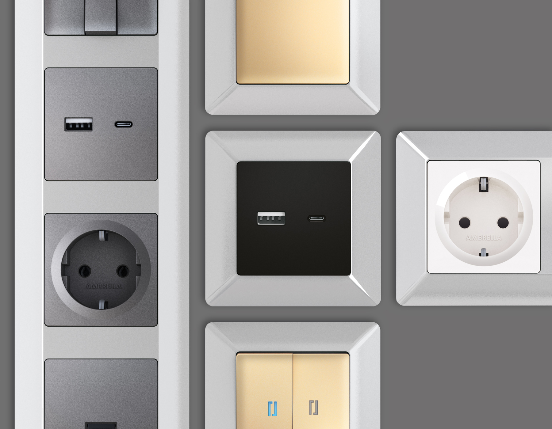 AF110401 Рамка ALFA Line (Серебро глянец) 1-ая