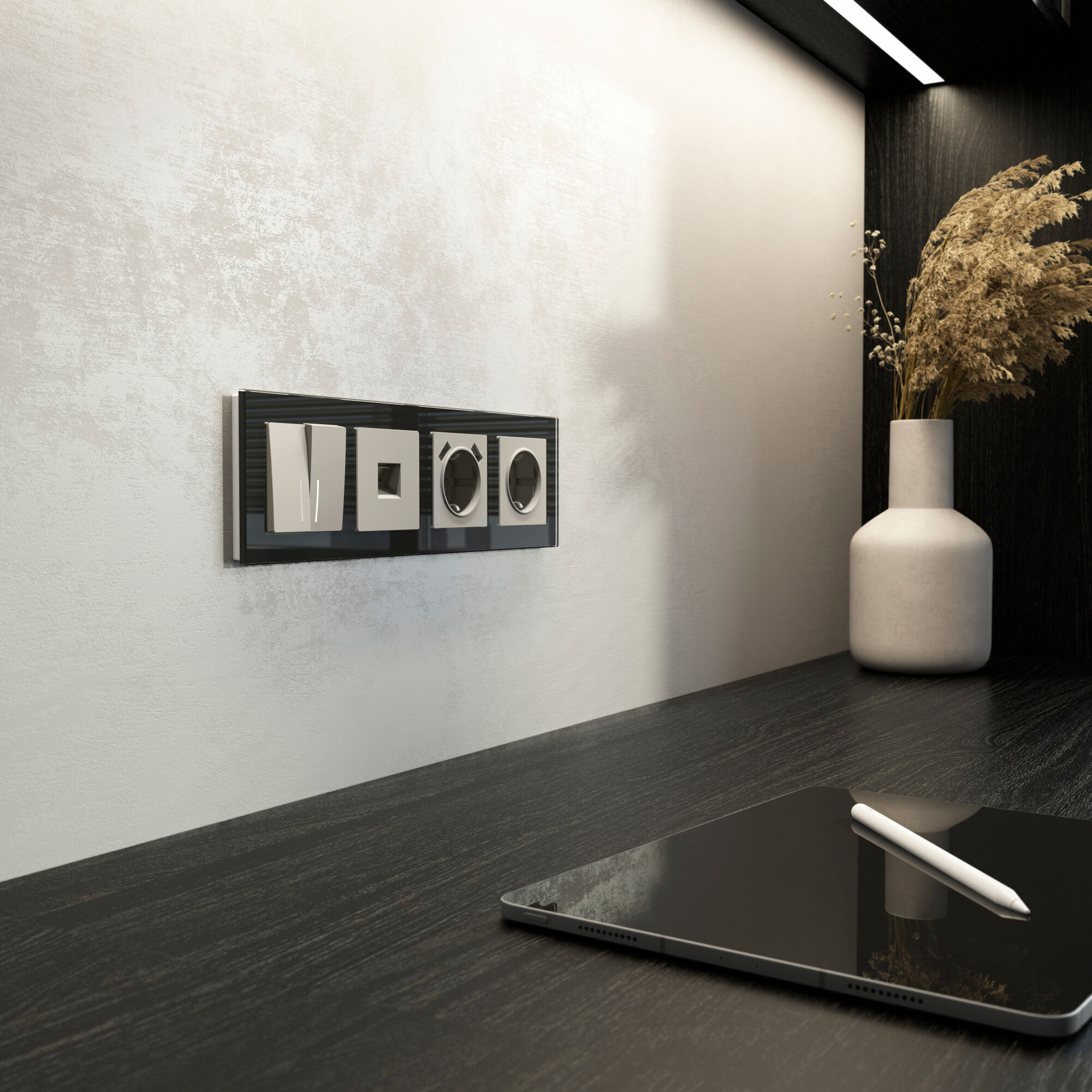 W1279504/ Накладка для розетки USB (дымчатый) W1279504