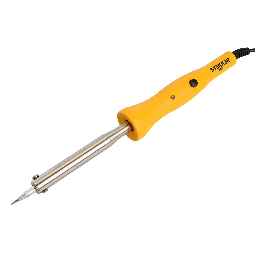 PLE201- 60 Паяльник 60W с кнопкой вкл., нихромовый нагреватель, долговечное жало, 230В