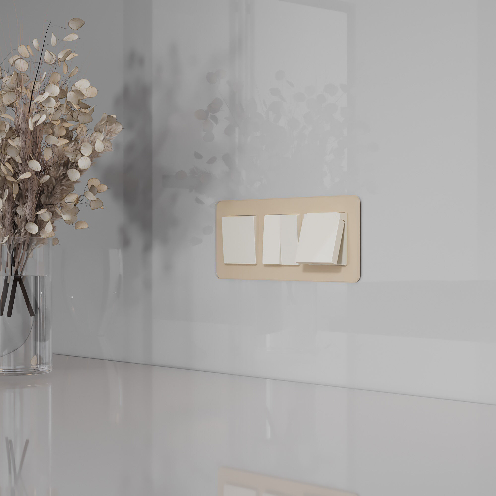 Розетка влагозащ. с зазем. с защит. крышкой и шторками N (слоновая кость) W1171203