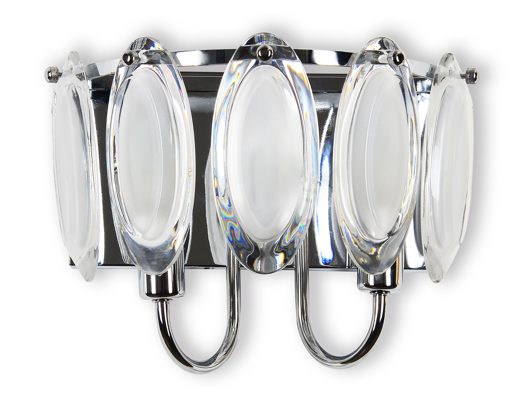 Настенный светильник Ambrella TR5180/2 CH/CL/FR хром/прозрачный/белый матовый E14/2 max 40W 280*190*170