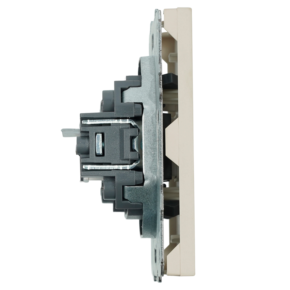 Розетка компьютерная 1-местная RJ-45 (механизм), серия Эмили, RST00-5117-08, кашемир, soft touch