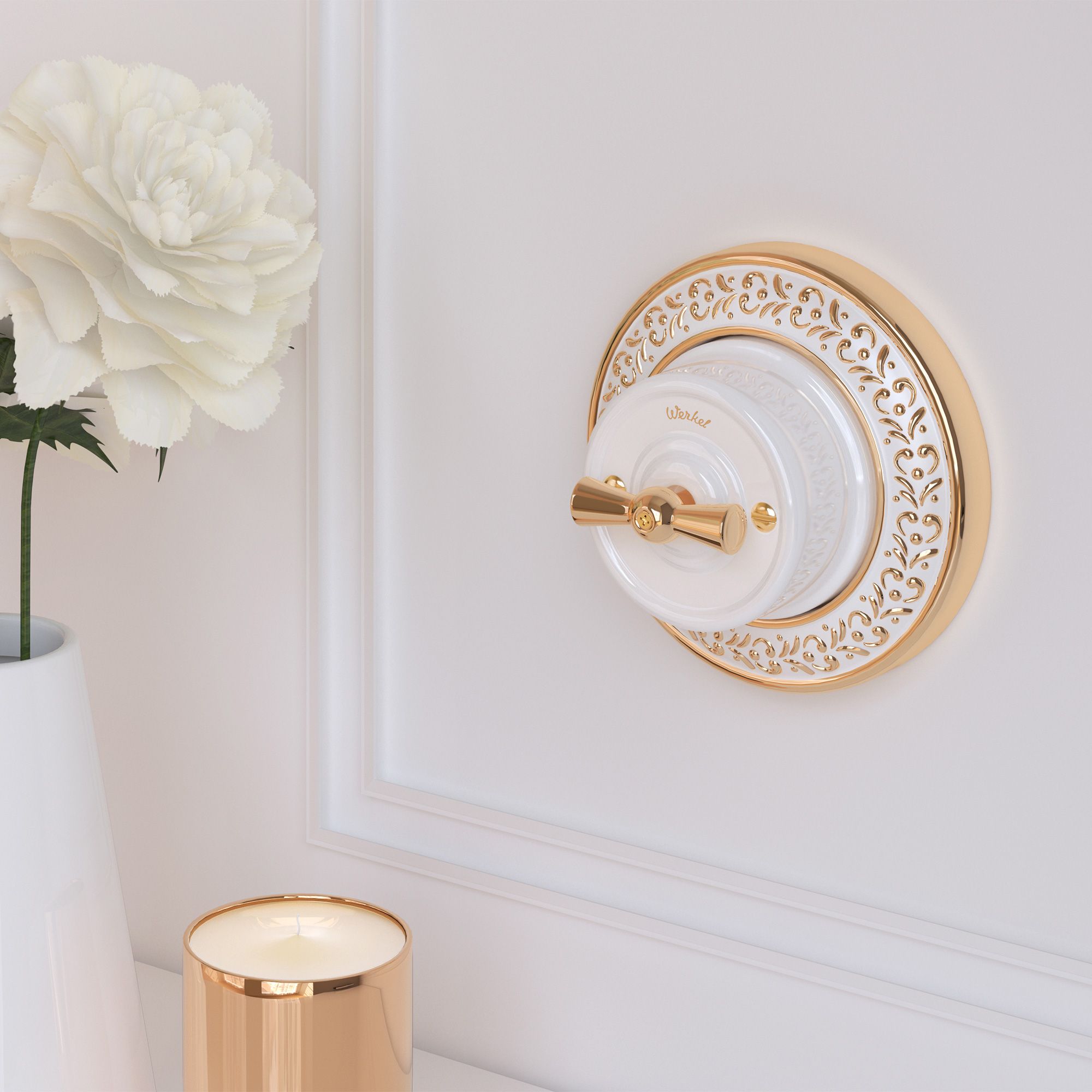 Винты для накладного выключателя Werkel 3шт. (золото) Ретро WL18-21-01