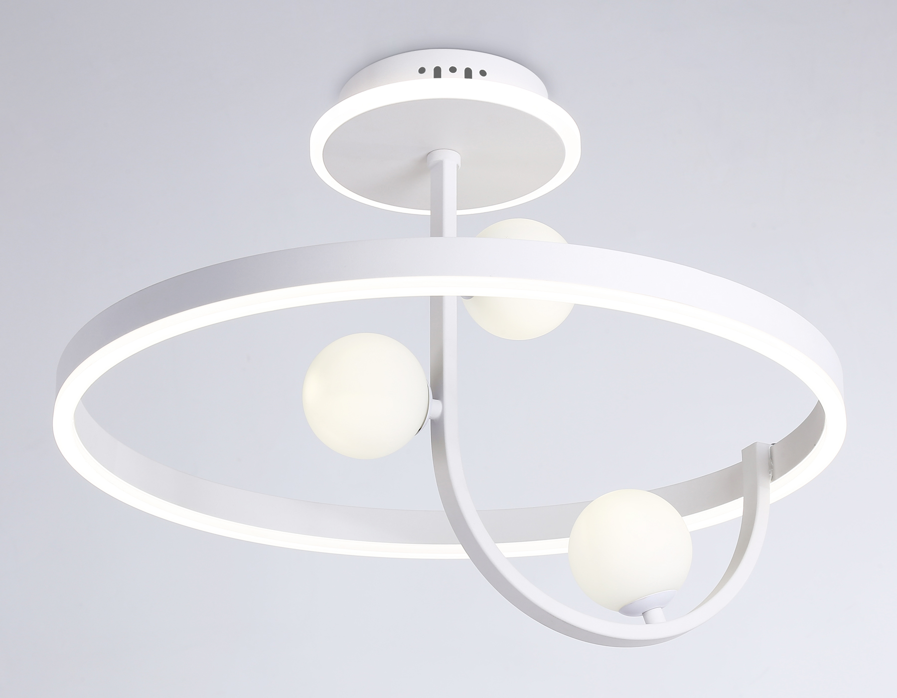 FL66261/1+3 WH белый 56W 3000K-6400K+G9/3 D500*358 (ПДУ ИК)