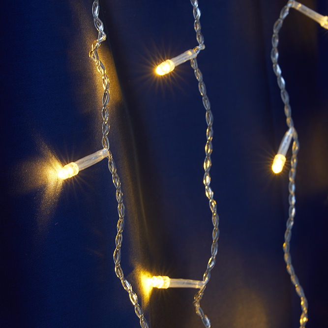 Светодиодная гирлянда Feron CL21 занавес 3*2м  + 3м 230V желтый c питанием от сети, прозрачный шнур Светодиодная гирлянда Feron CL21 занавес 3*2м  + 3м 230V желтый c питанием от сети, прозрачный шнур