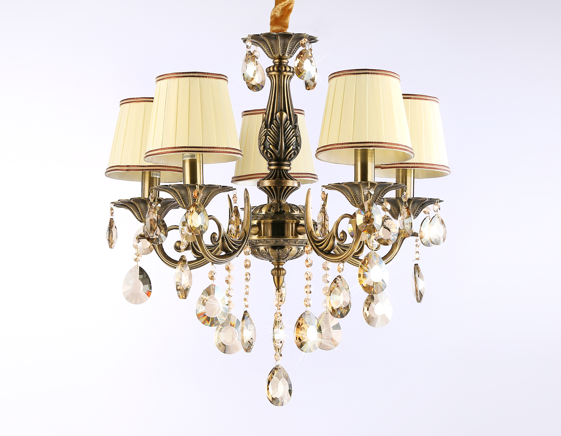 Подвесная люстра TR4577/5 SB/WH бронза/белый E14/5 max 40W D560*570