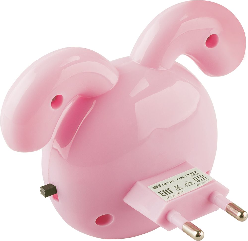 Светильник ночник Feron FN1167 0.5W 220V, розовый