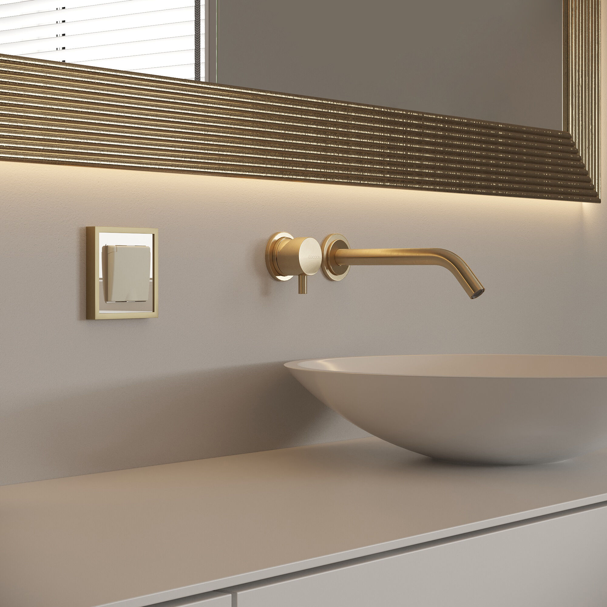 Рамка на 1 пост Baguette Werkel (айвори/латунь) W0012851