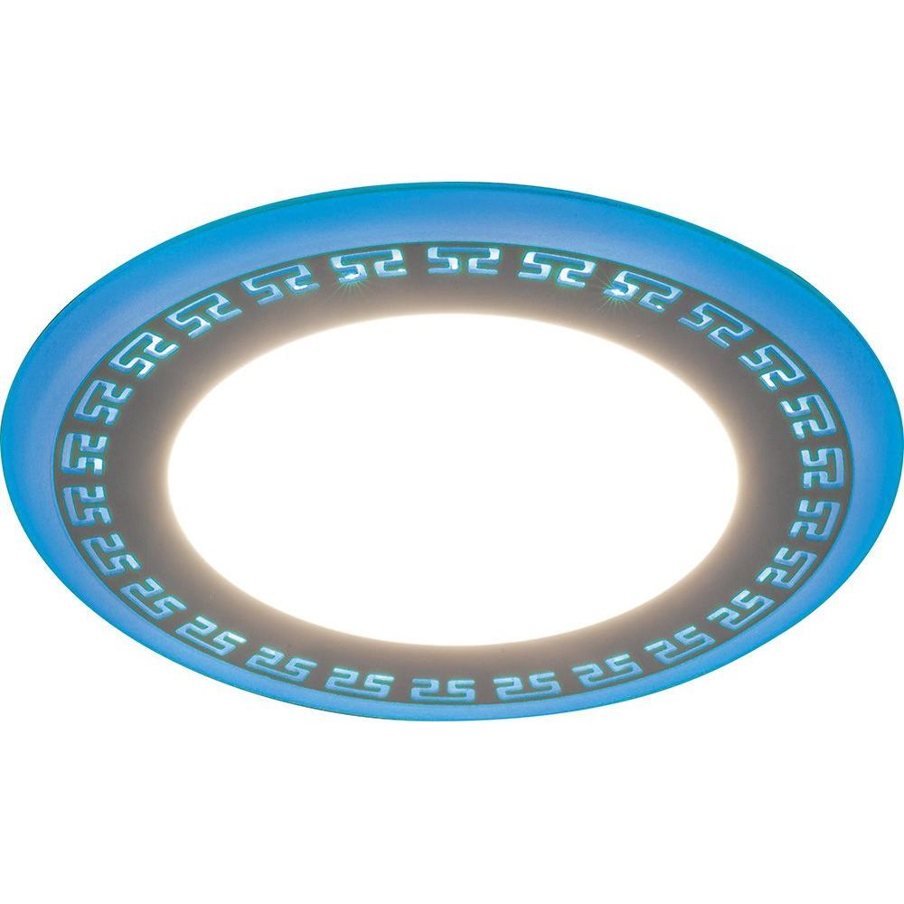 Светодиодный светильник Feron AL2440 встраиваемый 6W 4000K с синей подсветкой, белый