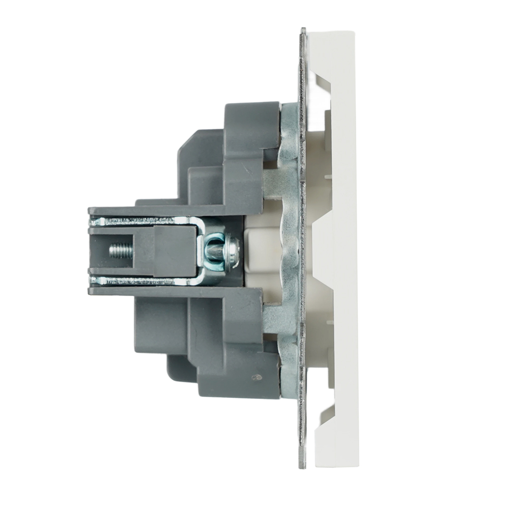 Розетка 1-местная с з/ш, с/з (механизм), СЗК, STEKKER, 250В, 16А, серия Эмили, RST16-5110-01ZK, белый фарфор, soft touch