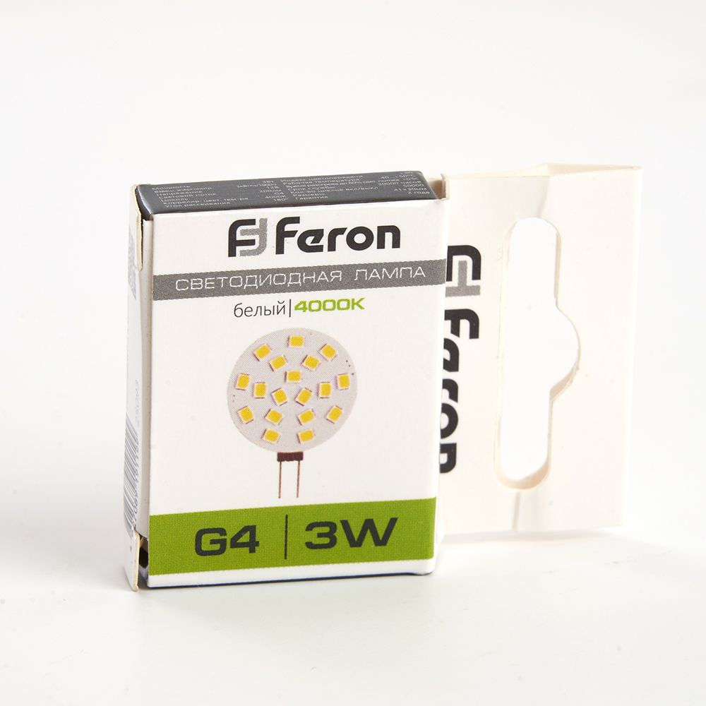 Лампа светодиодная Feron LB-16 G4 3W 4000K Лампа светодиодная Feron LB-16 G4 3W 4000K